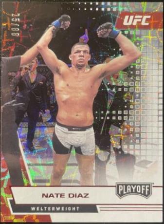 Nate Diaz 2021 Panini Chronicles UFC Base Playoff #62 Asia Red
