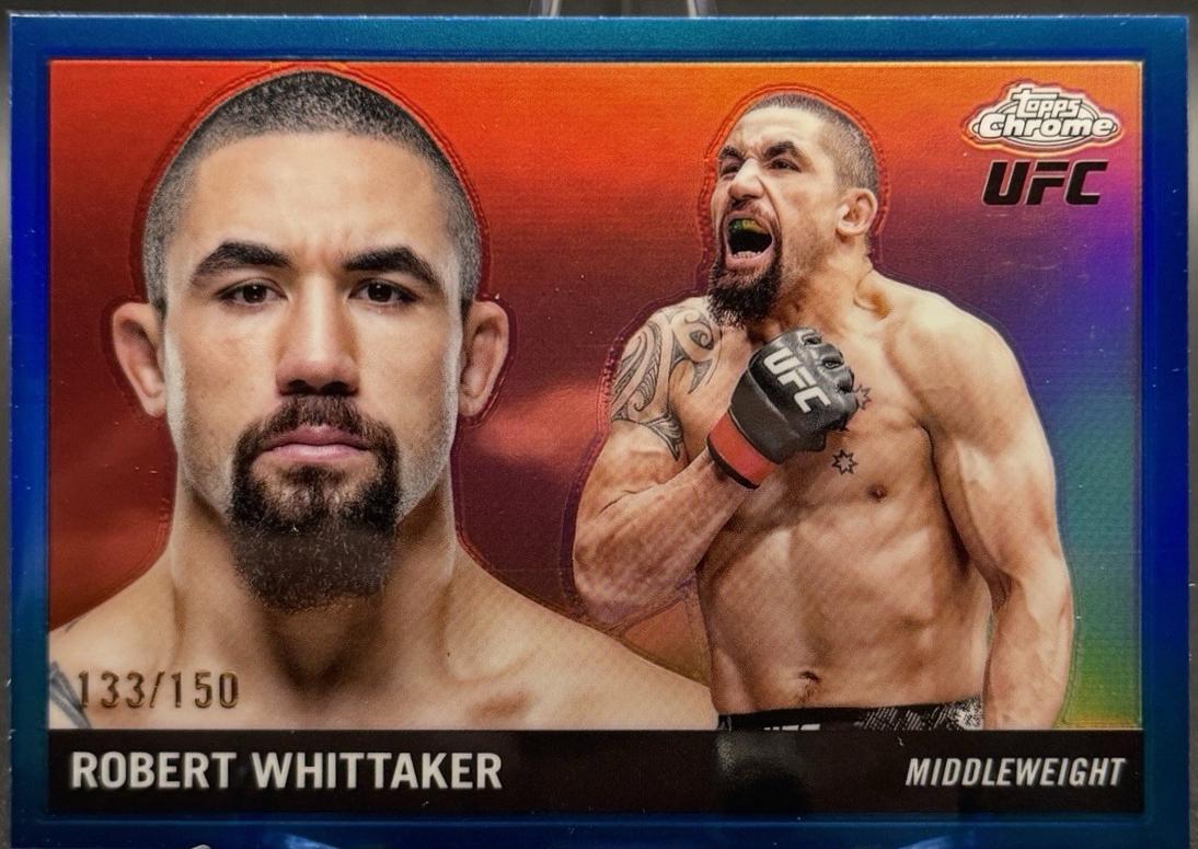 Robert Whittaker 2025 Topps Chrome UFC 1955 Topps #55T-10 Blue Refractor