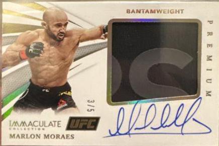 Marlon Moraes 2021 Panini Immaculate UFC Premium Memorabilia Autographs #30 Platinum