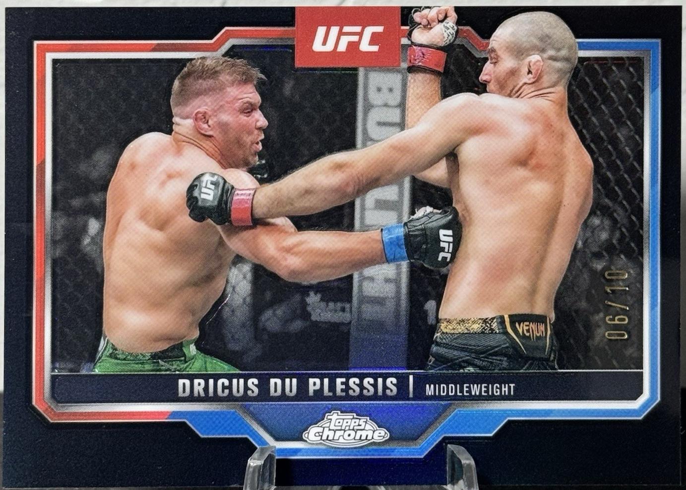 Dricus Du Plessis 2025 Topps Chrome UFC Base #137 Black Refractor