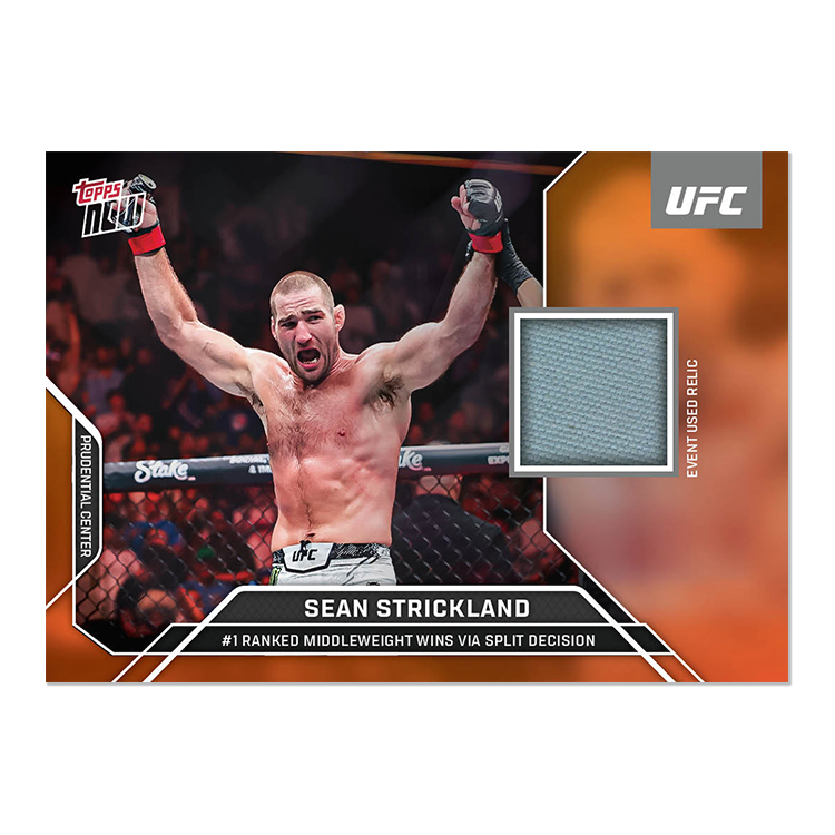 Sean Strickland Topps Now UFC Event-used Mat Relics #7 Orange