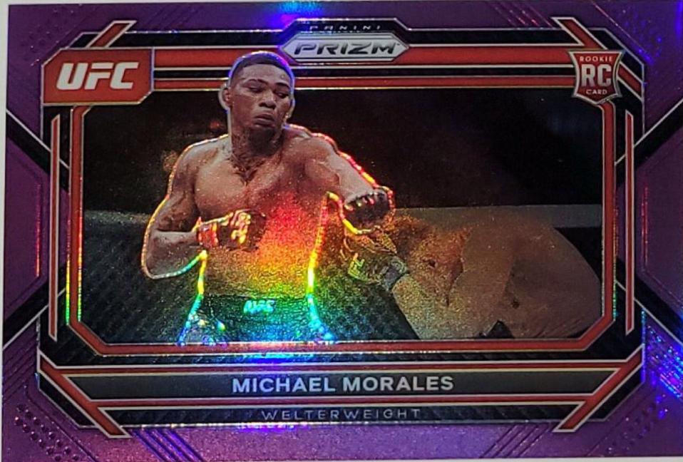 Michael Morales 2023 Panini Prizm UFC Base #97 Purple