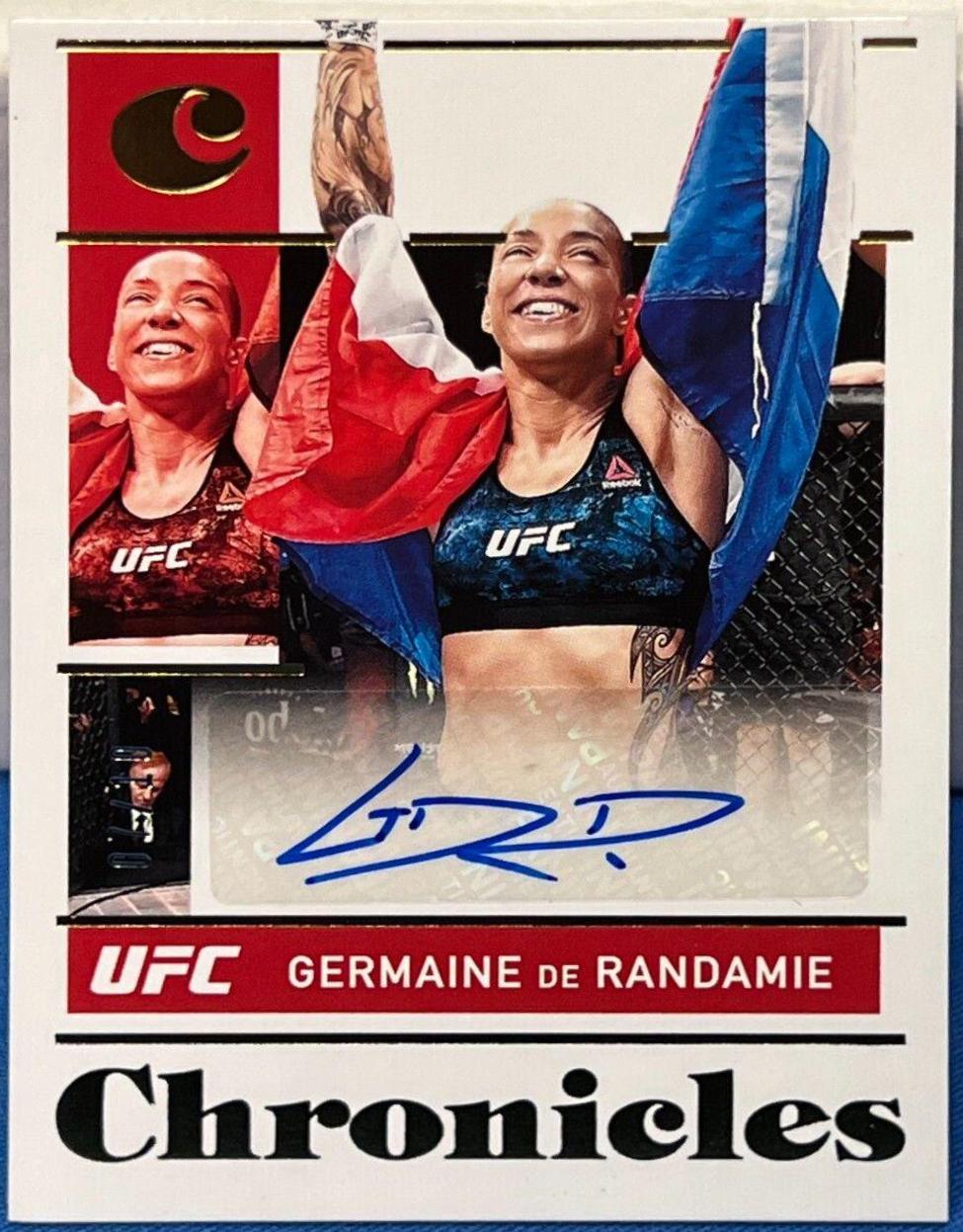 Germaine de Randamie 2022 Panini Chronicles UFC Chronicles Signatures #22 Gold