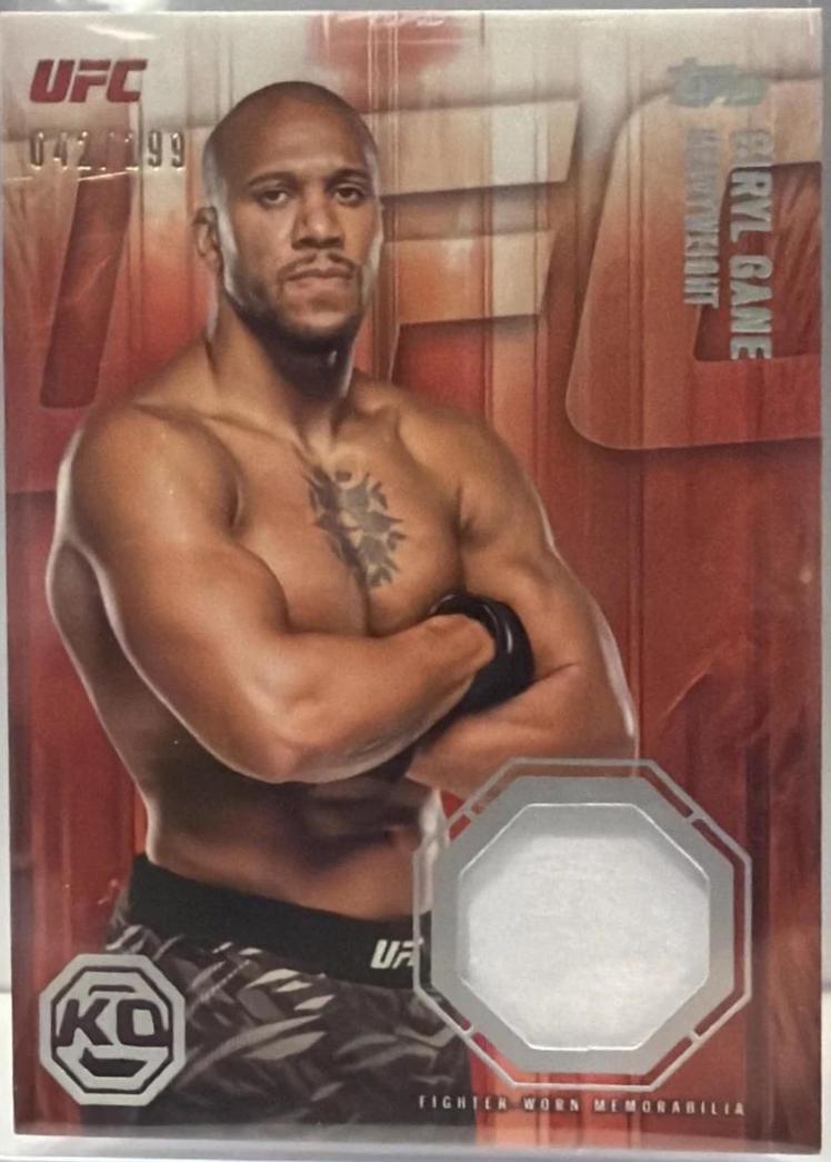 Ciryl Gane 2026 Topps Knockout UFC Knockout Relics #KOR-CG Platinum