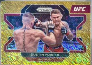 Dustin Poirier 2022 Panini Prizm UFC Base #21 Gold Shimmer