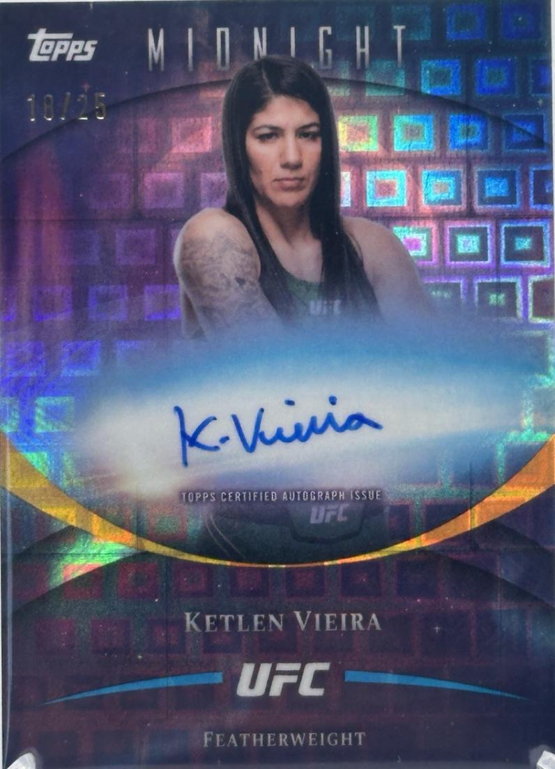 Ketlen Vieira 2026 Topps Midnight UFC Base Autographs #BAV-KV Dusk