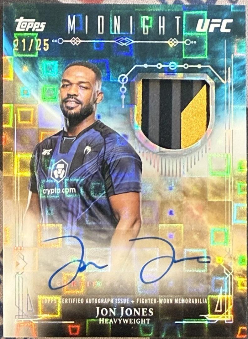 Jon Jones 2026 Topps Midnight UFC Relic Autographs #VRA-JJ Moonrise