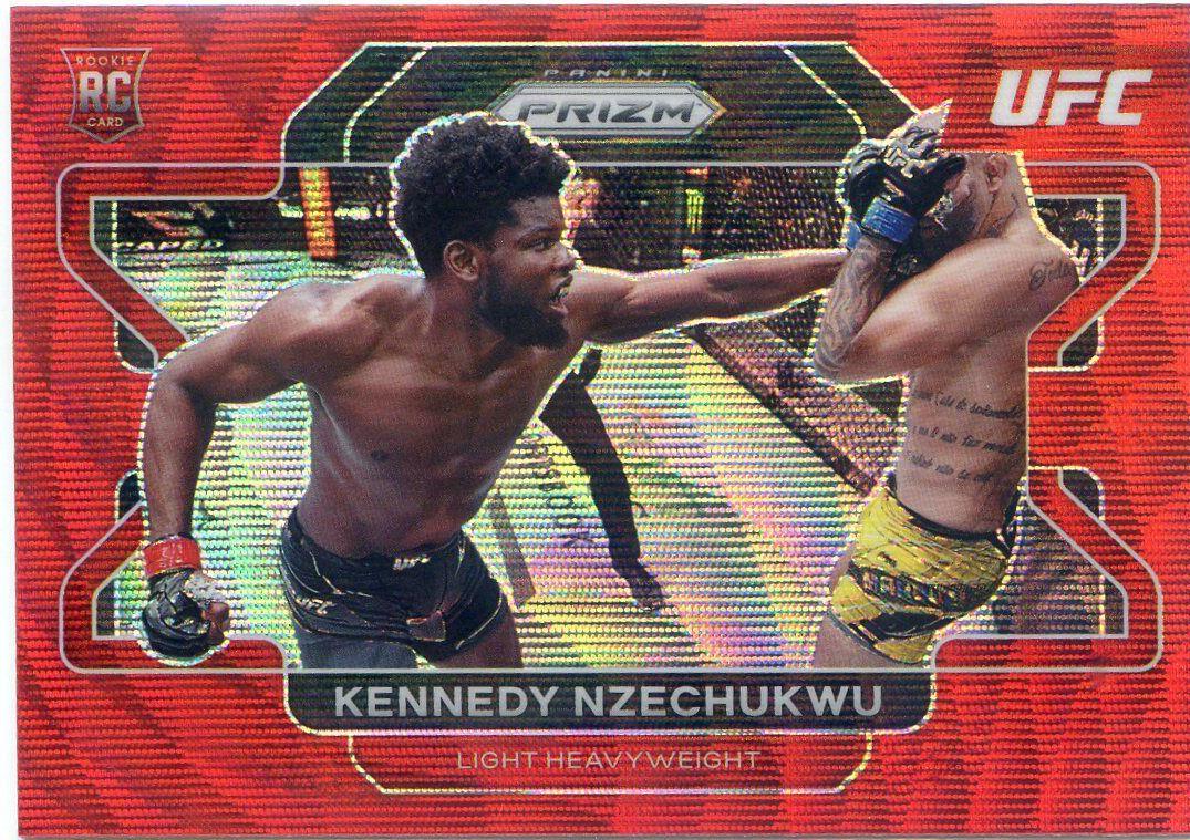 Kennedy Nzechukwu 2022 Panini Prizm UFC Base #74 Ruby Wave