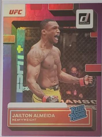 Jailton Almeida 2023 Panini Donruss UFC Base #218 Purple Flood