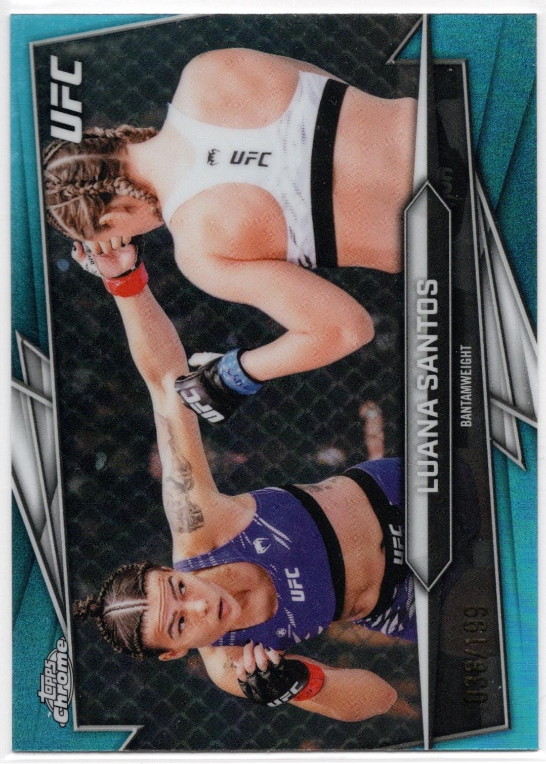 Luana Santos 2026 Topps Chrome UFC Base #167 Aqua Refractor