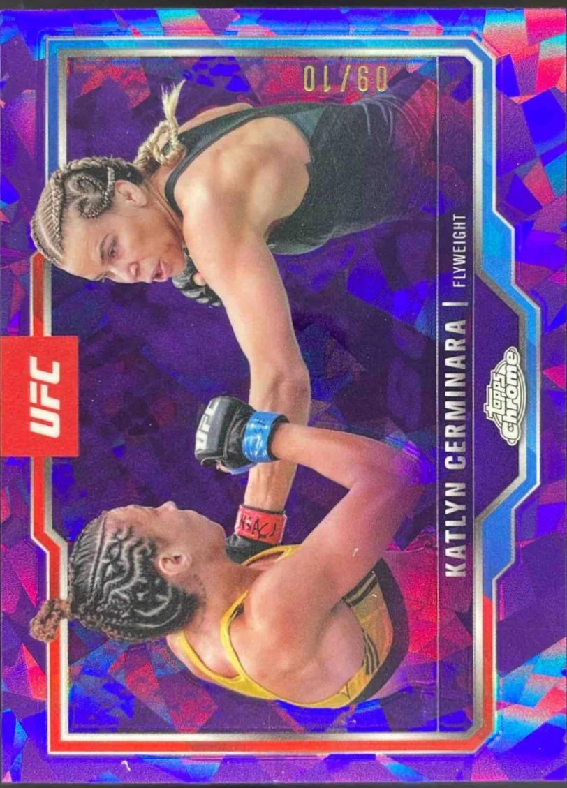 Katlyn Cerminara 2025 Topps Chrome Sapphire UFC Base Sapphire #114 Purple Sapphire