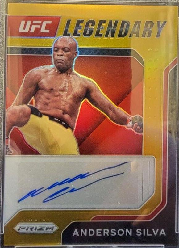 Anderson Silva 2022 Panini Prizm UFC Legendary Signatures #17 Gold
