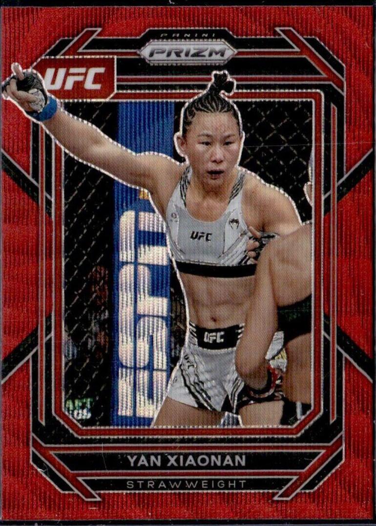 Yan Xiaonan 2023 Panini Prizm UFC Base #188 Ruby Wave