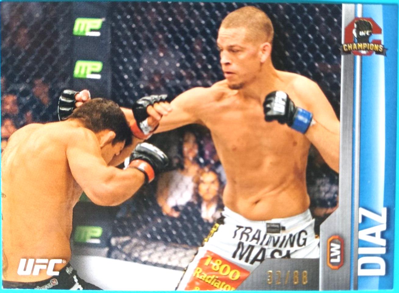 Nate Diaz 2015 Topps UFC Champions Base #18 Blue