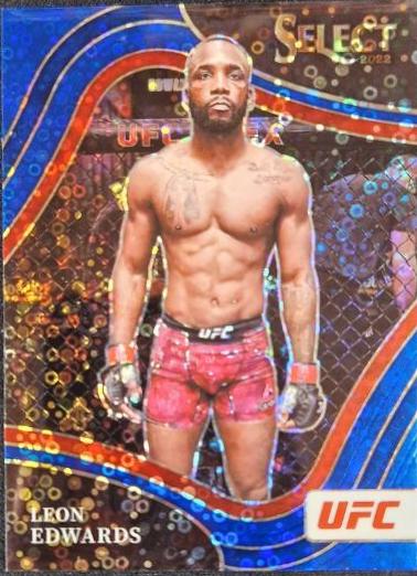 Leon Edwards 2022 Panini Select UFC Octagonside #247 Blue Disco