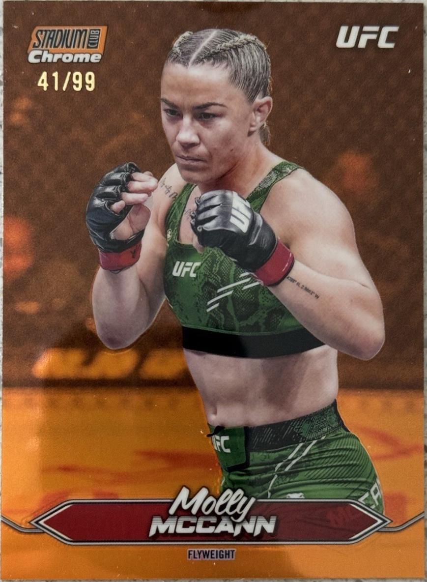 Molly McCann 2025 Topps Stadium Club UFC Base Chrome #C-182 Orange Refractor