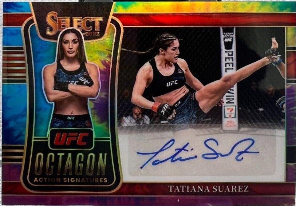 Tatiana Suarez 2022 Panini Select UFC Octagon Action Signatures #26 Tie Dye
