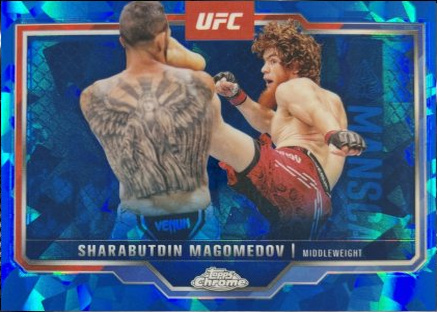 Shara Magomedov 2025 Topps Chrome Sapphire UFC Base Sapphire #12 Gold Sapphire
