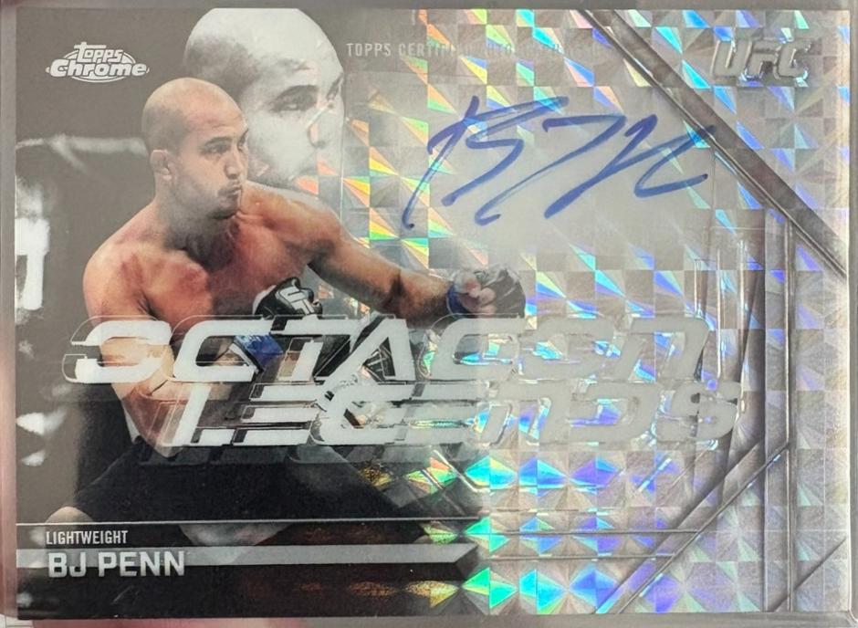 BJ Penn 2026 Topps Chrome UFC Octagon Legends Autographs #OLA-BJ Geometric Refractor