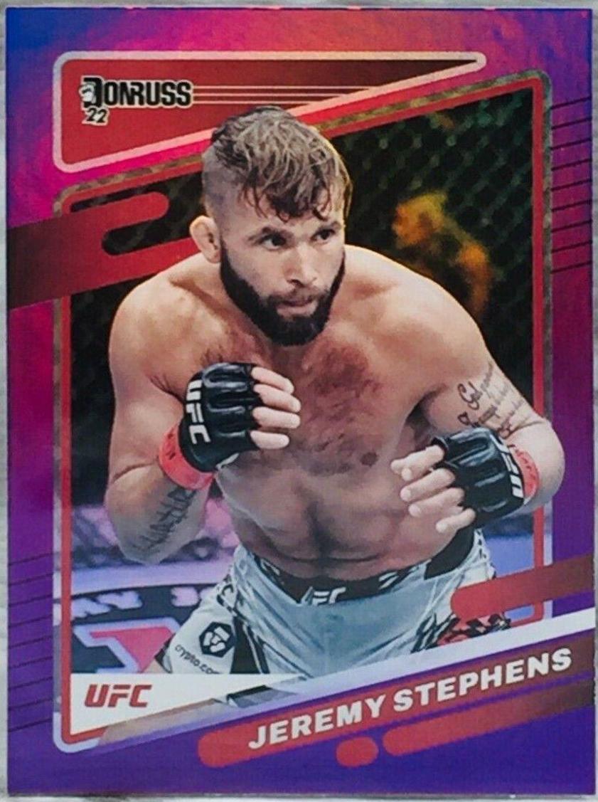 Jeremy Stephens 2022 Panini Donruss UFC Base #132 Purple Flood