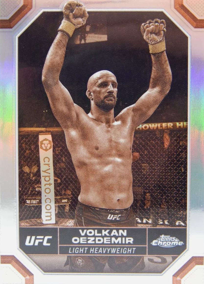 Volkan Oezdemir 2024 Topps Chrome UFC Base #195 Sepia Refractor