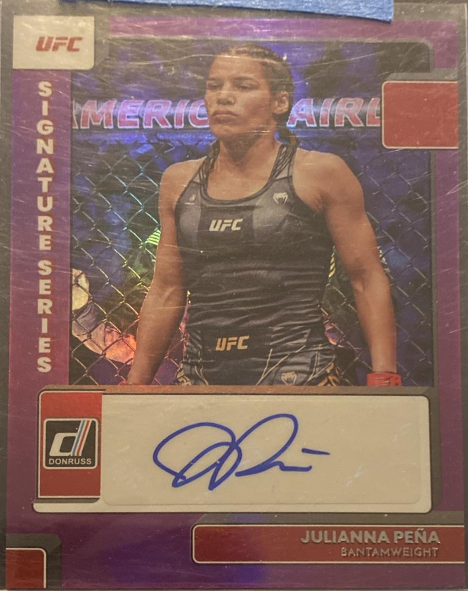 Julianna Peña 2023 Panini Donruss UFC Signature Series #53 Pink Laser