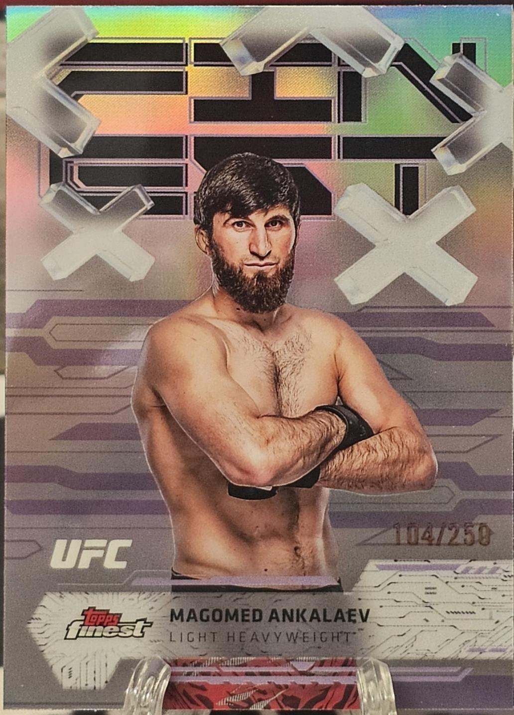 Magomed Ankalaev 2025 Topps Finest UFC Base Common #22 Purple Refractor