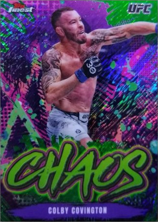 Colby Covington 2024 Topps Finest UFC Chaos #CHA-4 Superfractor