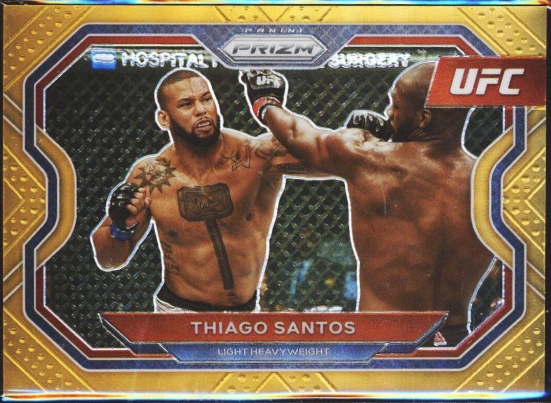 Thiago Santos 2021 Panini Prizm UFC Base #197 Orange