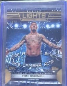 Tom Aspinall 2024 Topps Knockout UFC Action (Lights, Camera, Action) #ACT-7 Gold