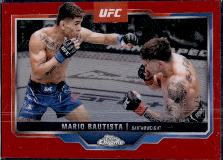 Mario Bautista 2025 Topps Chrome UFC Base #98 Red Refractor