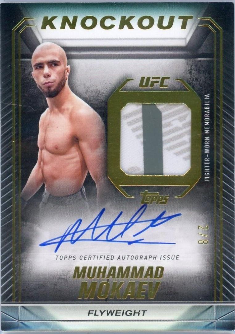 Muhammad Mokaev 2024 Topps Knockout UFC Knockout Autograph Relics #KAR-MMV Gold