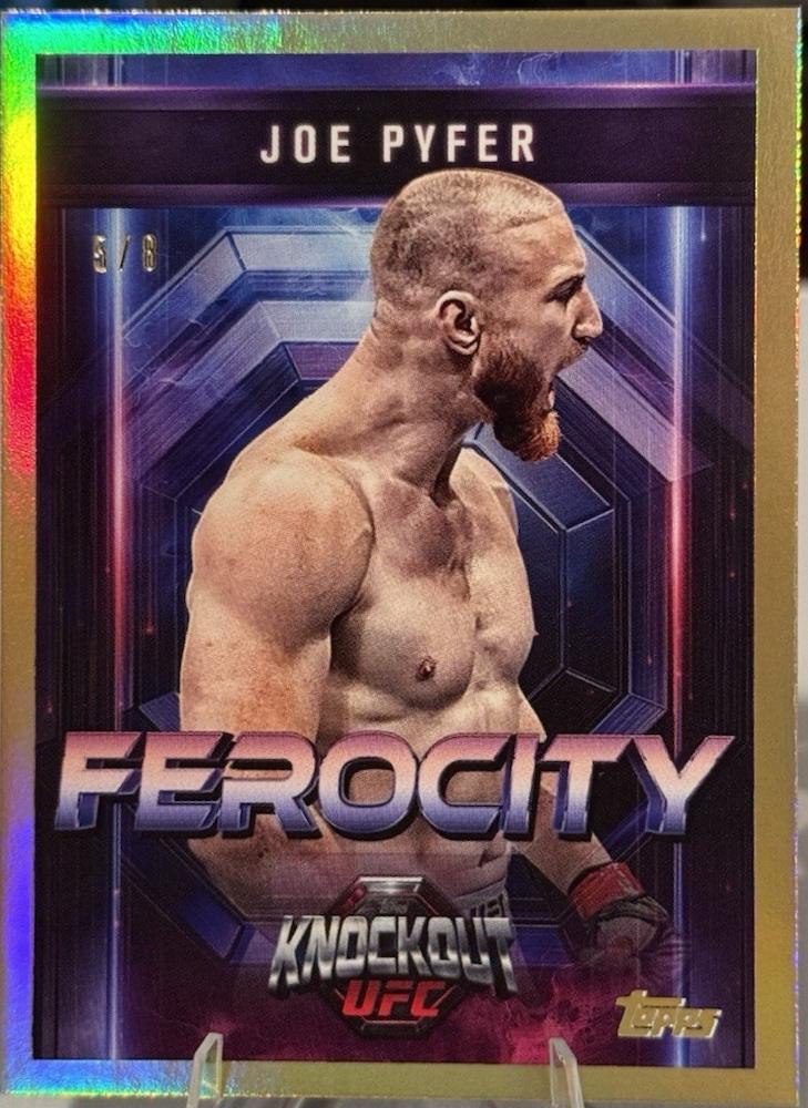 Joe Pyfer 2025 Topps Knockout UFC Ferocity #FE-23 Gold