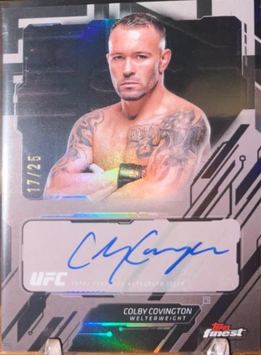 Colby Covington 2025 Topps Finest UFC The Finest #TFA-CC Black Refractor
