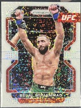Belal Muhammad 2022 Panini Prizm UFC Base #119 White Sparkle