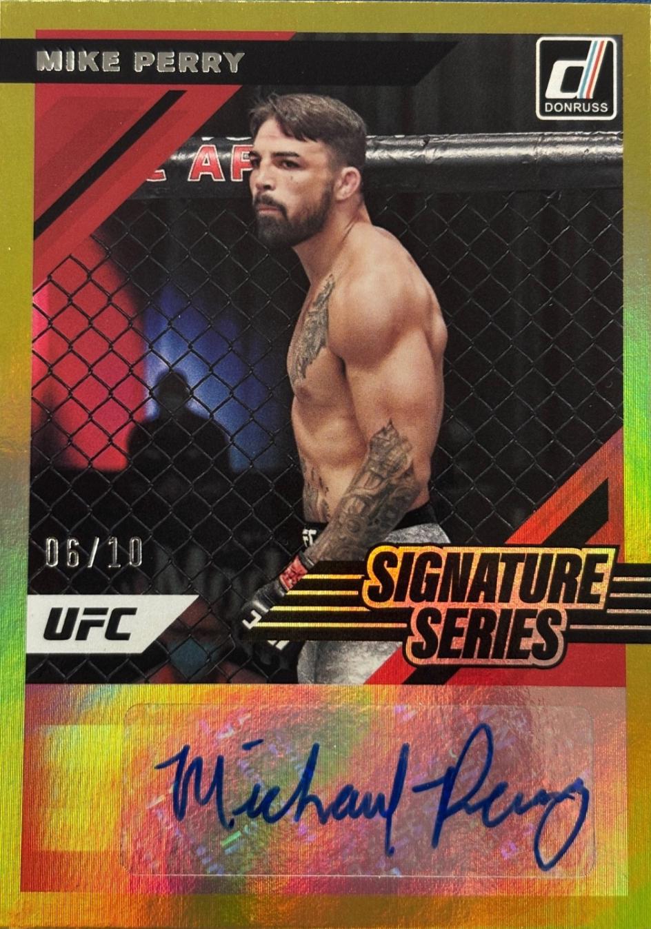 Mike Perry 2022 Panini Donruss UFC Signature Series #7 Gold