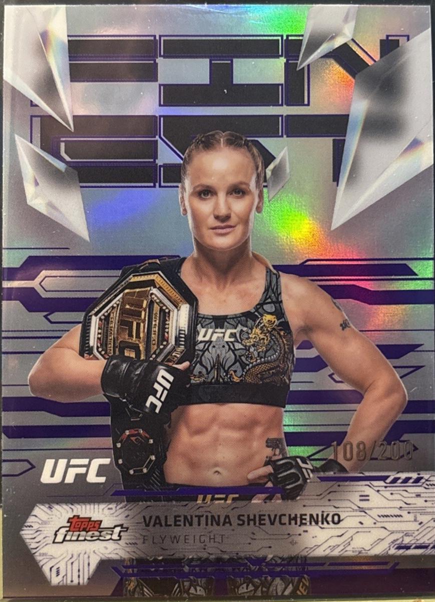 Valentina Shevchenko 2025 Topps Finest UFC Base Uncommon #174 Purple Refractor