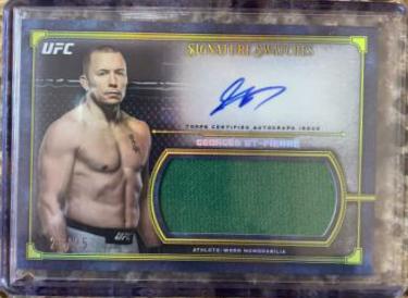 Georges St-Pierre 2019 Topps UFC Museum Collection Museum Autographs #MA-GSP Gold