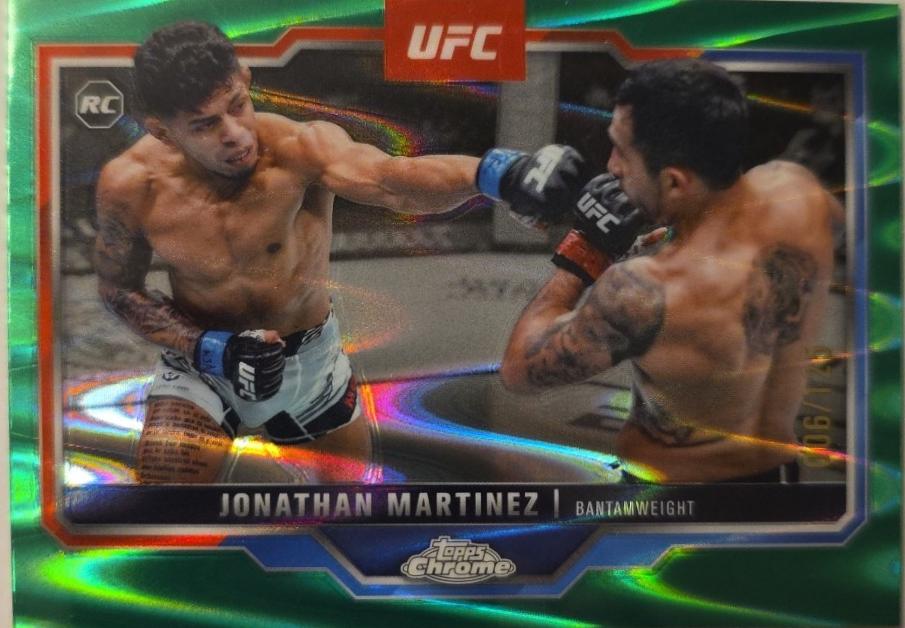 Jonathan Martinez 2025 Topps Chrome UFC Base #80 Green Wave