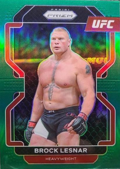 Brock Lesnar 2022 Panini Prizm UFC Base #159 Green