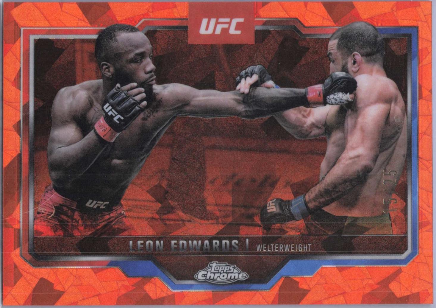 Leon Edwards 2025 Topps Chrome Sapphire UFC Base Sapphire #139 Purple Sapphire