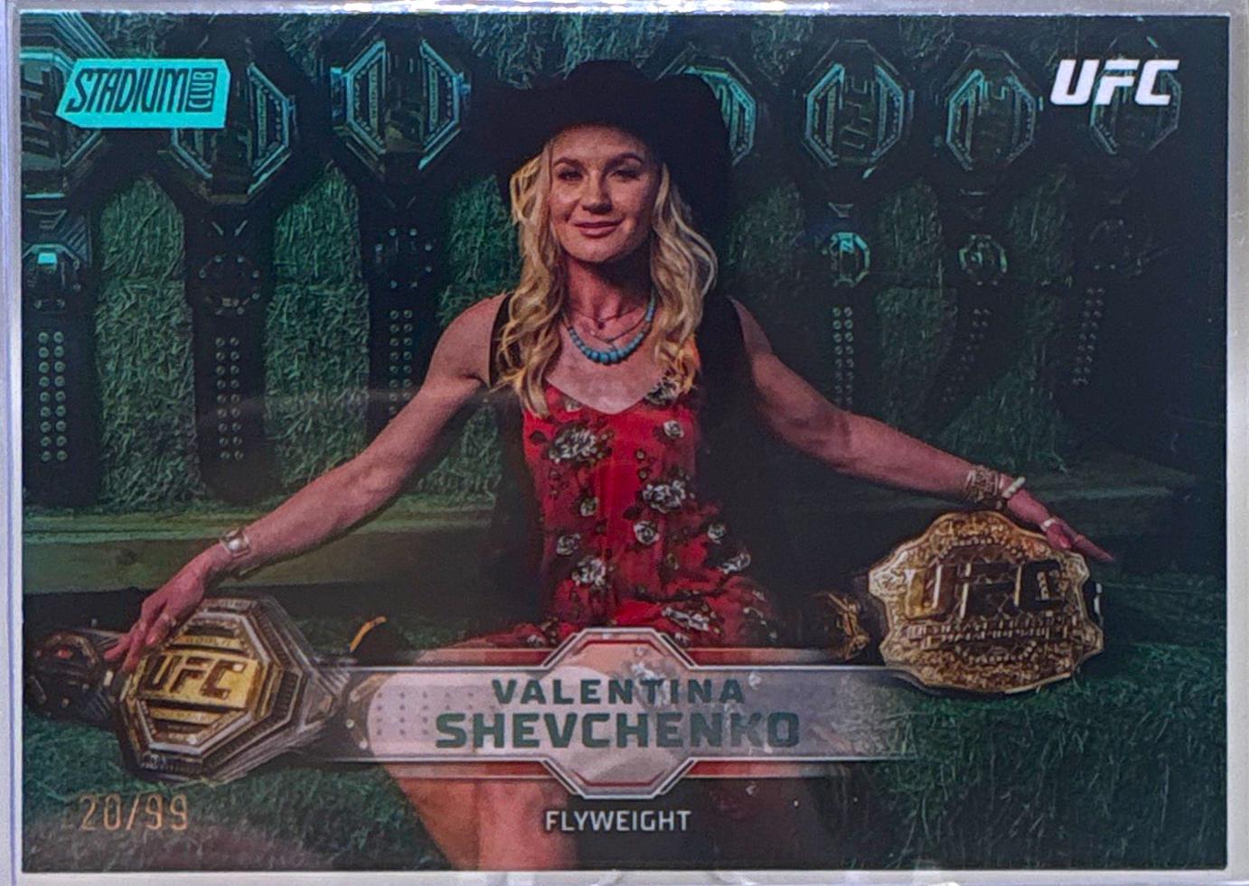 Valentina Shevchenko 2026 Topps Stadium Club UFC Base #13 Turquoise