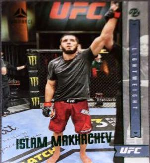 Islam Makhachev 2022 Panini Chronicles UFC Base Luminance #154 Green