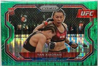 Yan Xiaonan 2021 Panini Prizm UFC Base #169 Green Pulsar