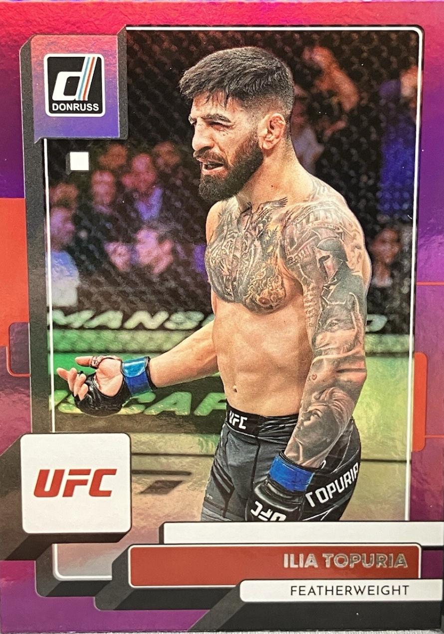 Ilia Topuria 2023 Panini Donruss UFC Base #72 Purple Flood