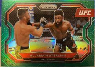 Aljamain Sterling 2021 Panini Prizm UFC Base #152 Green