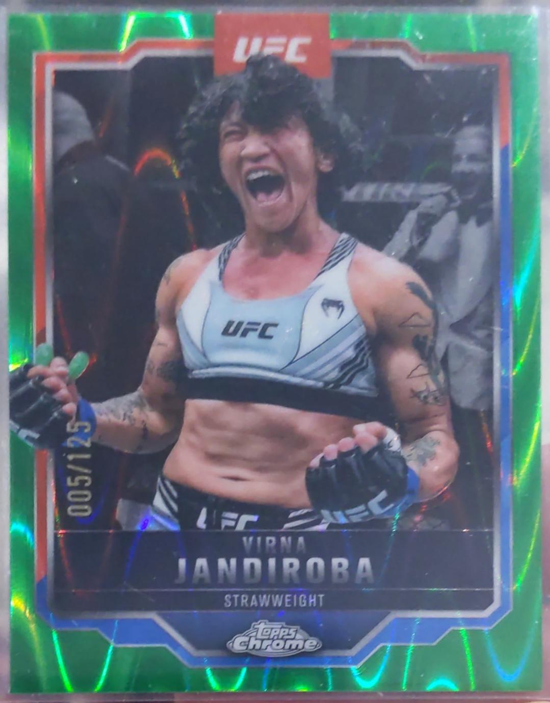 Virna Jandiroba 2025 Topps Chrome UFC Base #123 Green Wave