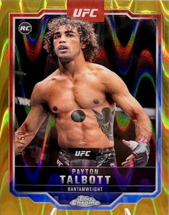 Payton Talbott 2025 Topps Chrome UFC Base #141 Gold RayWave