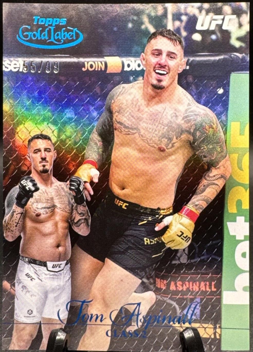 Tom Aspinall 2024 Topps Gold Label UFC Base Class II #92 Blue