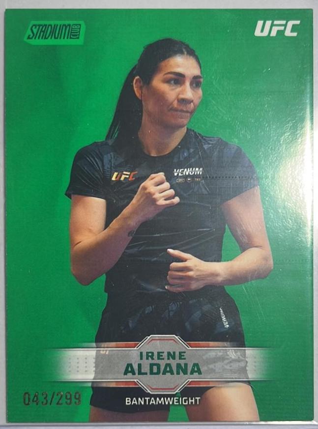 Irene Aldana 2026 Topps Stadium Club UFC Base #97 Green